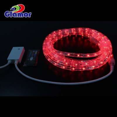 24ft glamour RGB rope light waterproof color changing IP65 smooth PVC XMAX remote dimmer multicolor twinkle