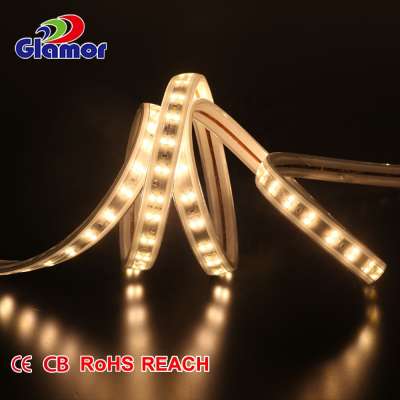 SMD2835 Double Line LED Strip Light for Room with UK Pug for LED Wall Strip Lights IP65 Waterproof in 220V - 240V