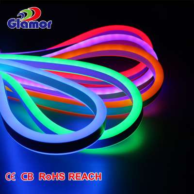 daily holiday and merry christmas flexi colorful colors like rgb led double side neon tube rope light